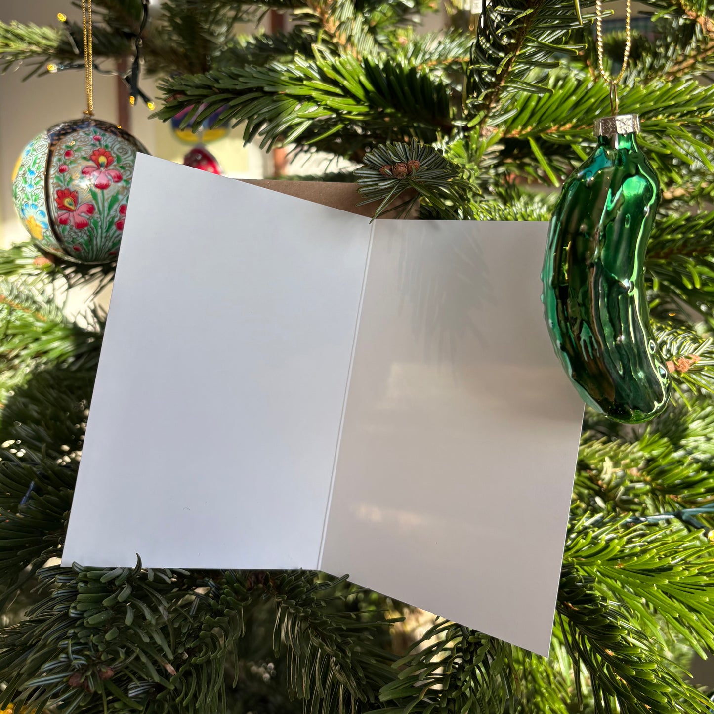 Red Brussel Sprout Christmas Card