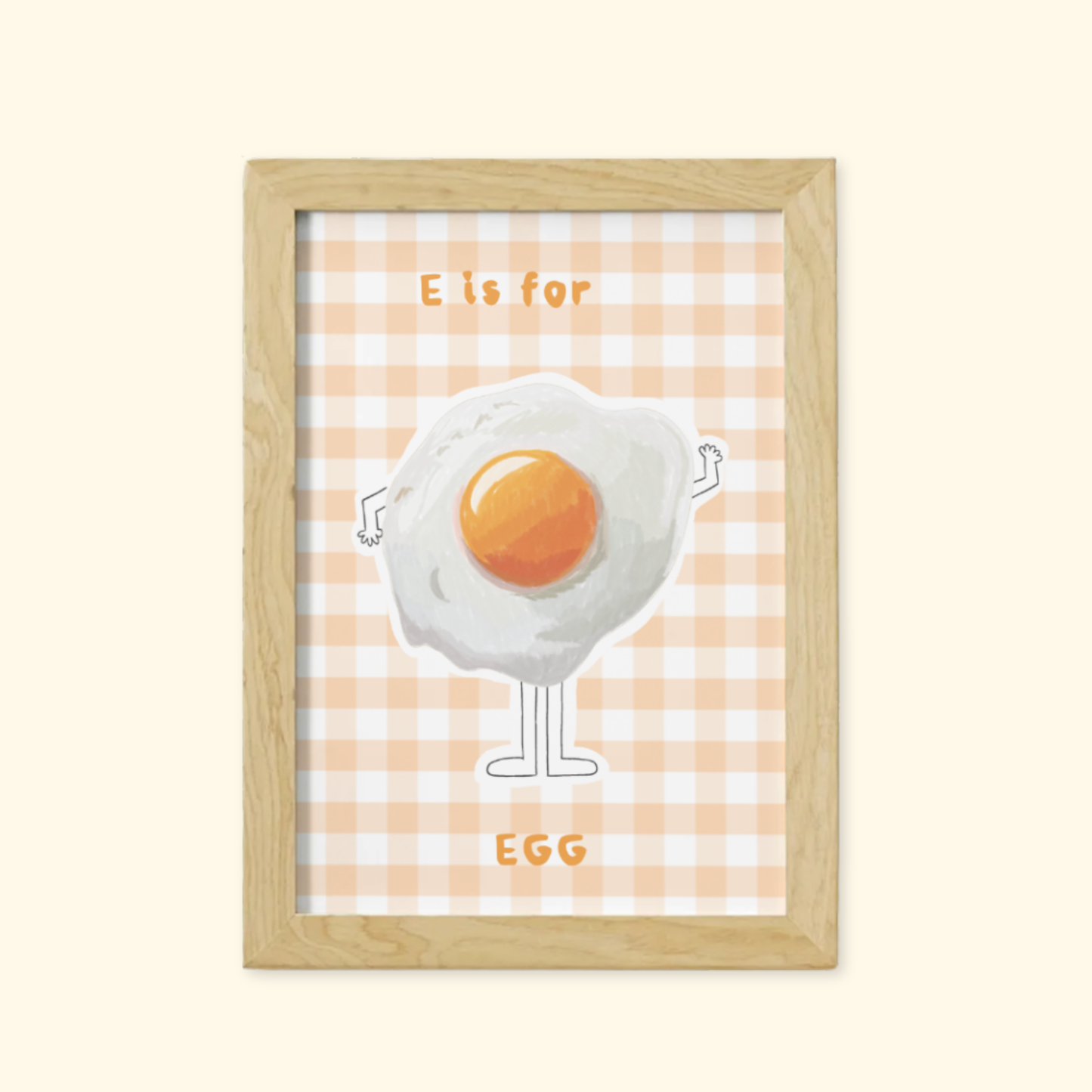E is for Egg framed mockup