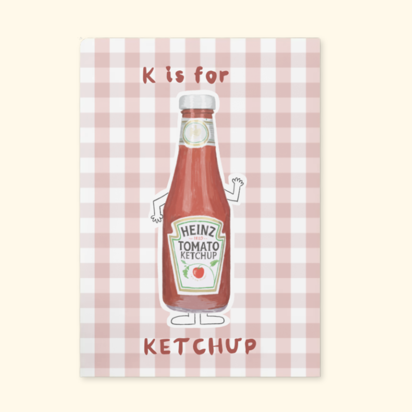 K is for Ketchup framed mockup