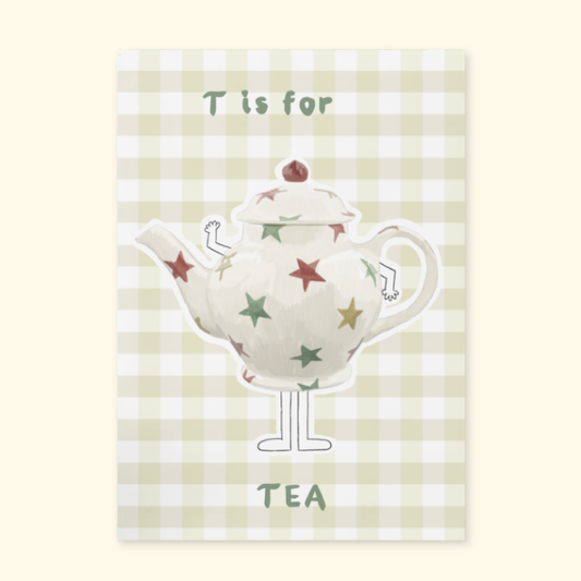 T is for Tea framed mockup