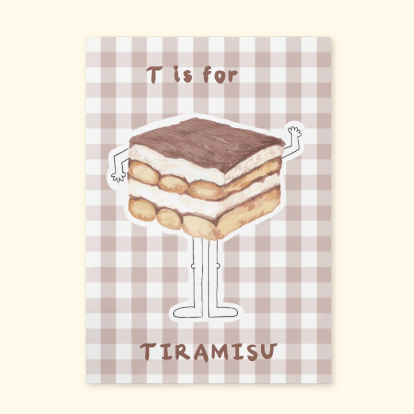 T is for Tiramisu framed mockup