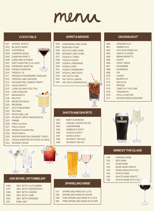 Drinks for Wedding Present