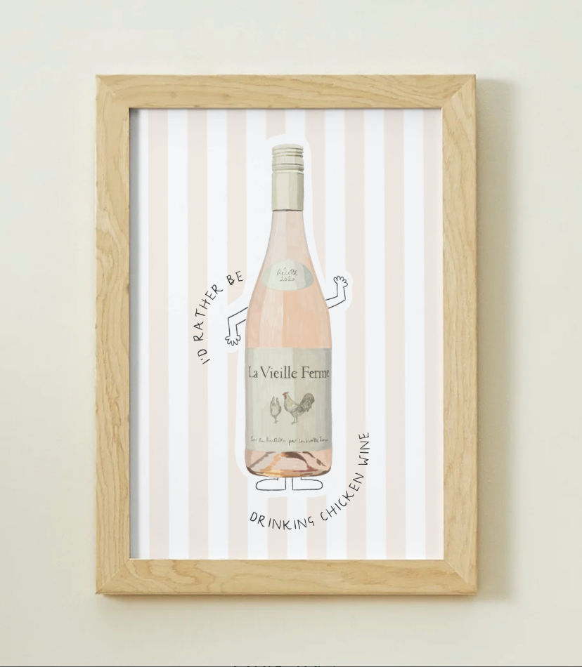 Chicken Wine Print