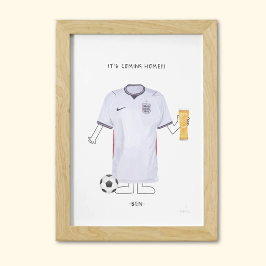 Personalised England Football Print