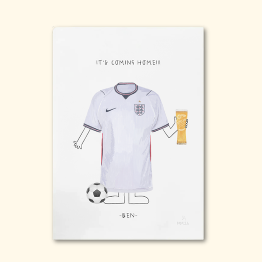 Personalised England Football Print