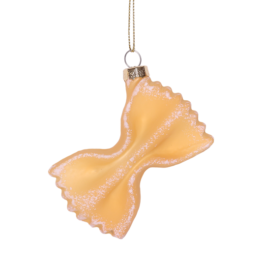 Pasta Bow Glass Decoration