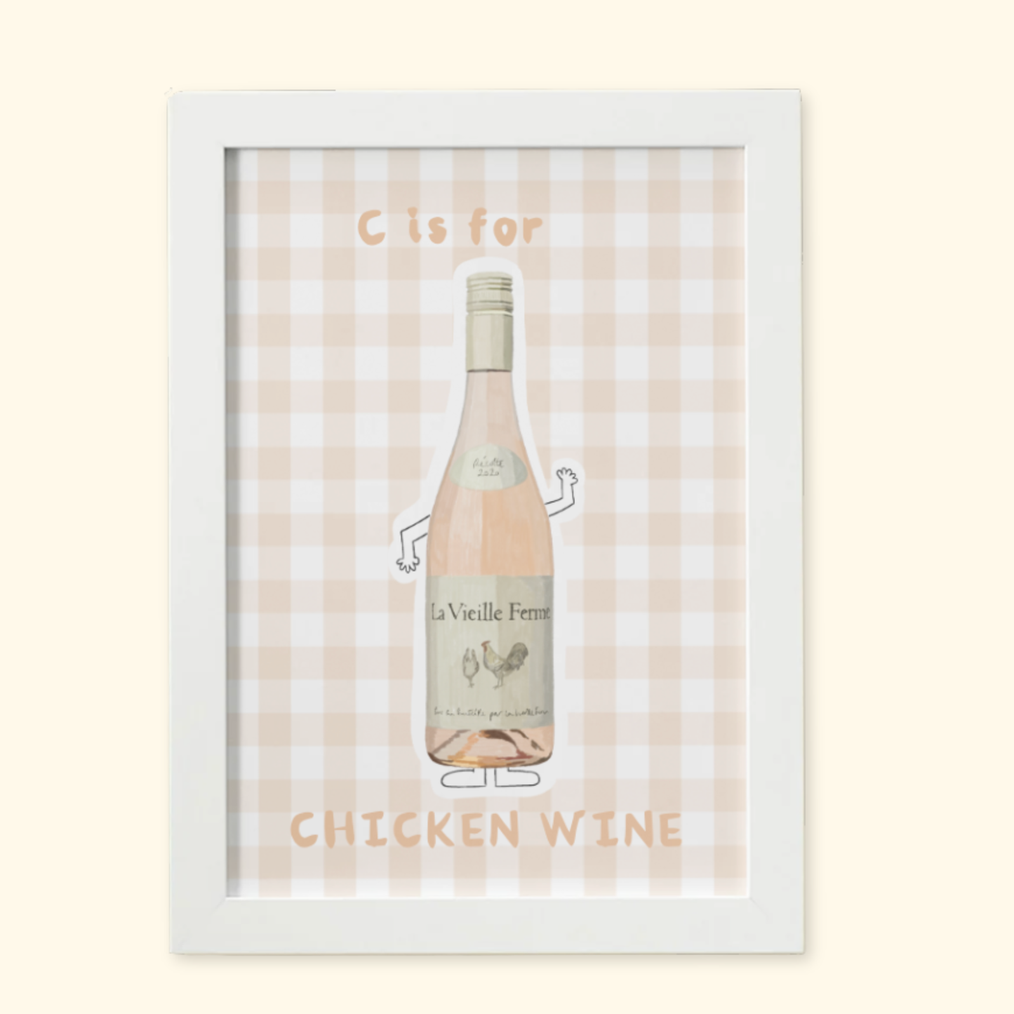 C is for Chicken Wine mockup