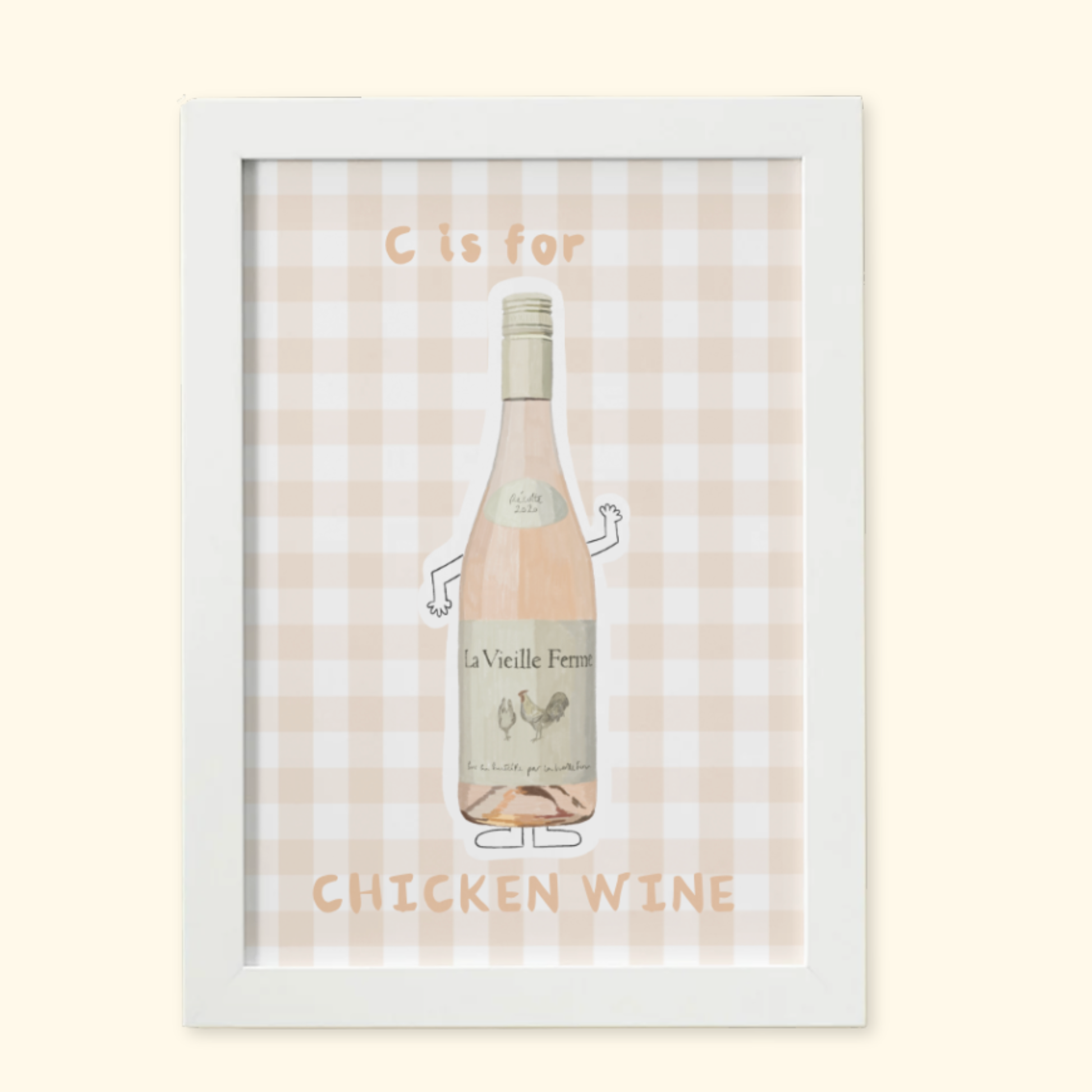 C is for Chicken Wine mockup