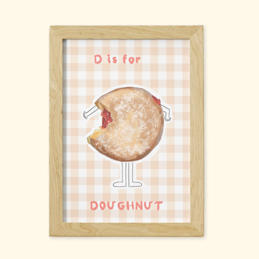 D is for Doughnut mockup