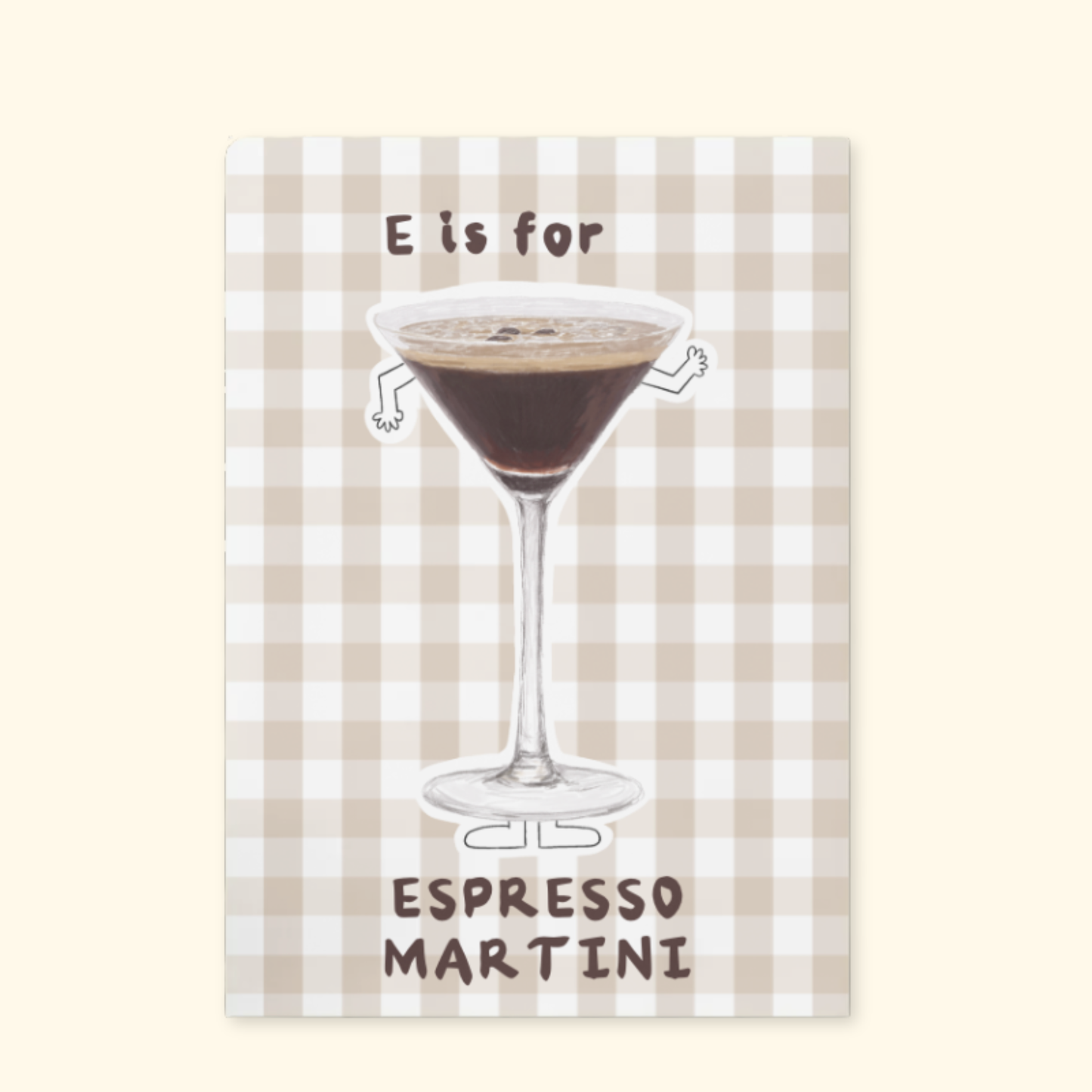 E is for Espresso Martini mockup