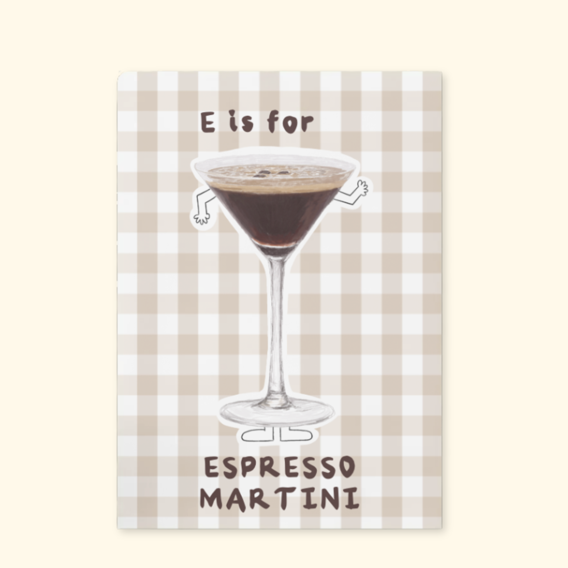 E is for Espresso Martini mockup