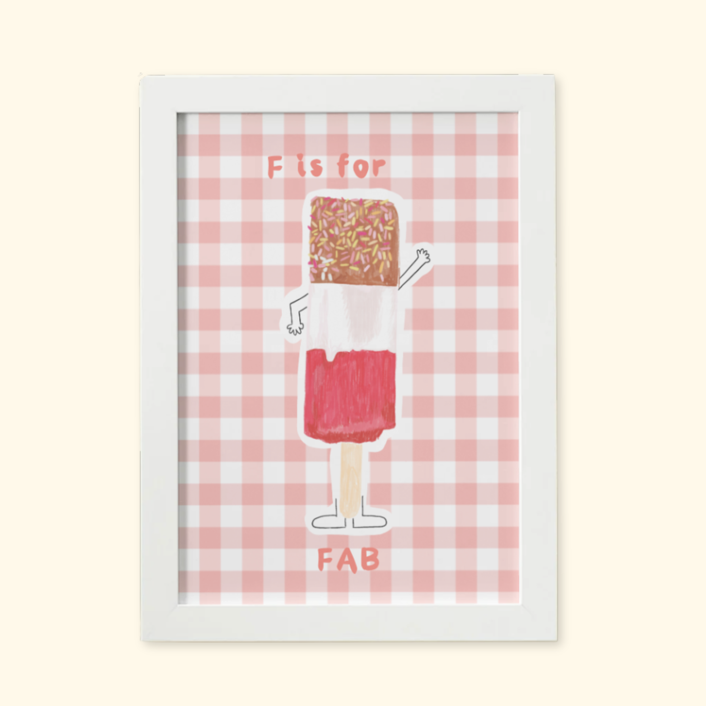 F is for Fab mockup