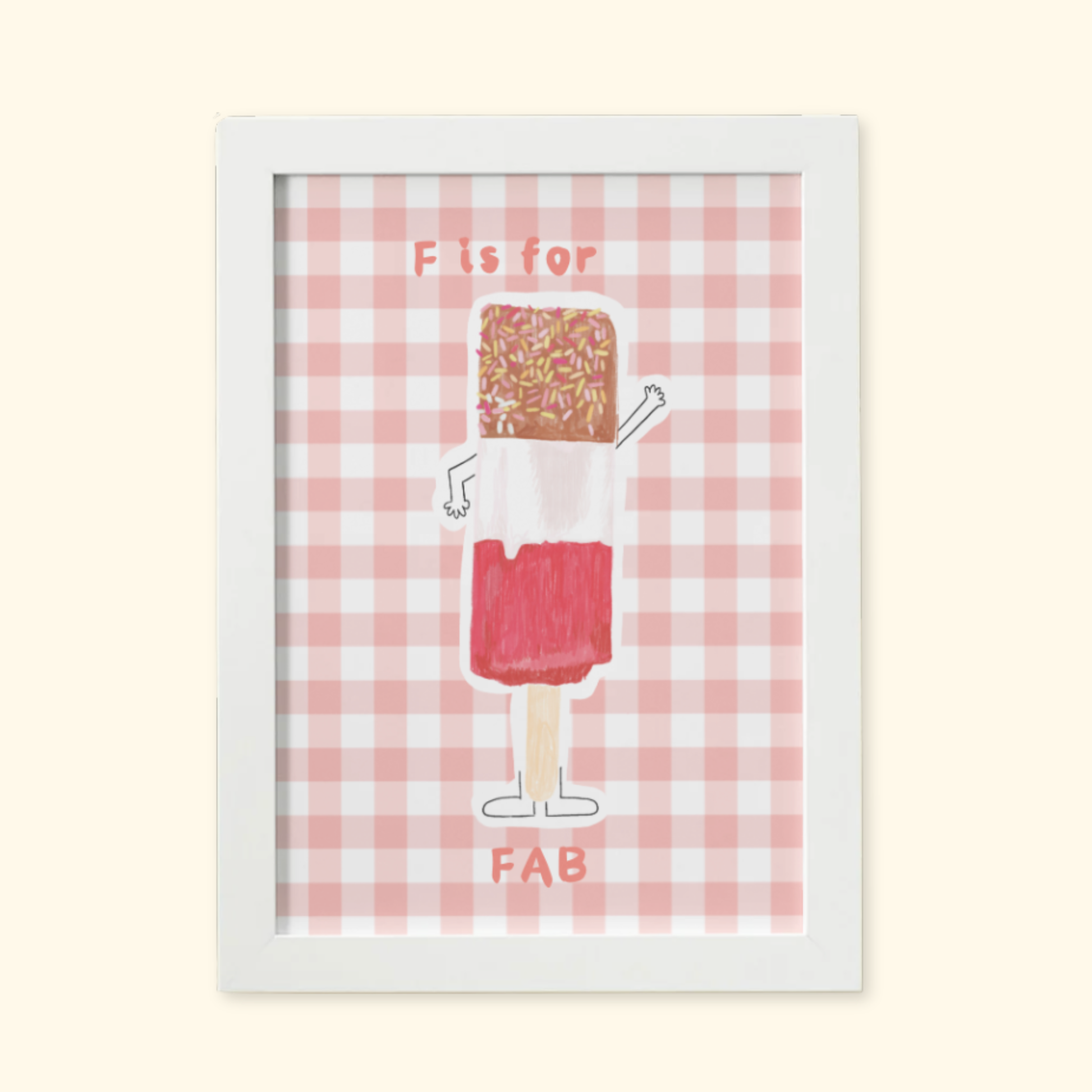 F is for Fab mockup