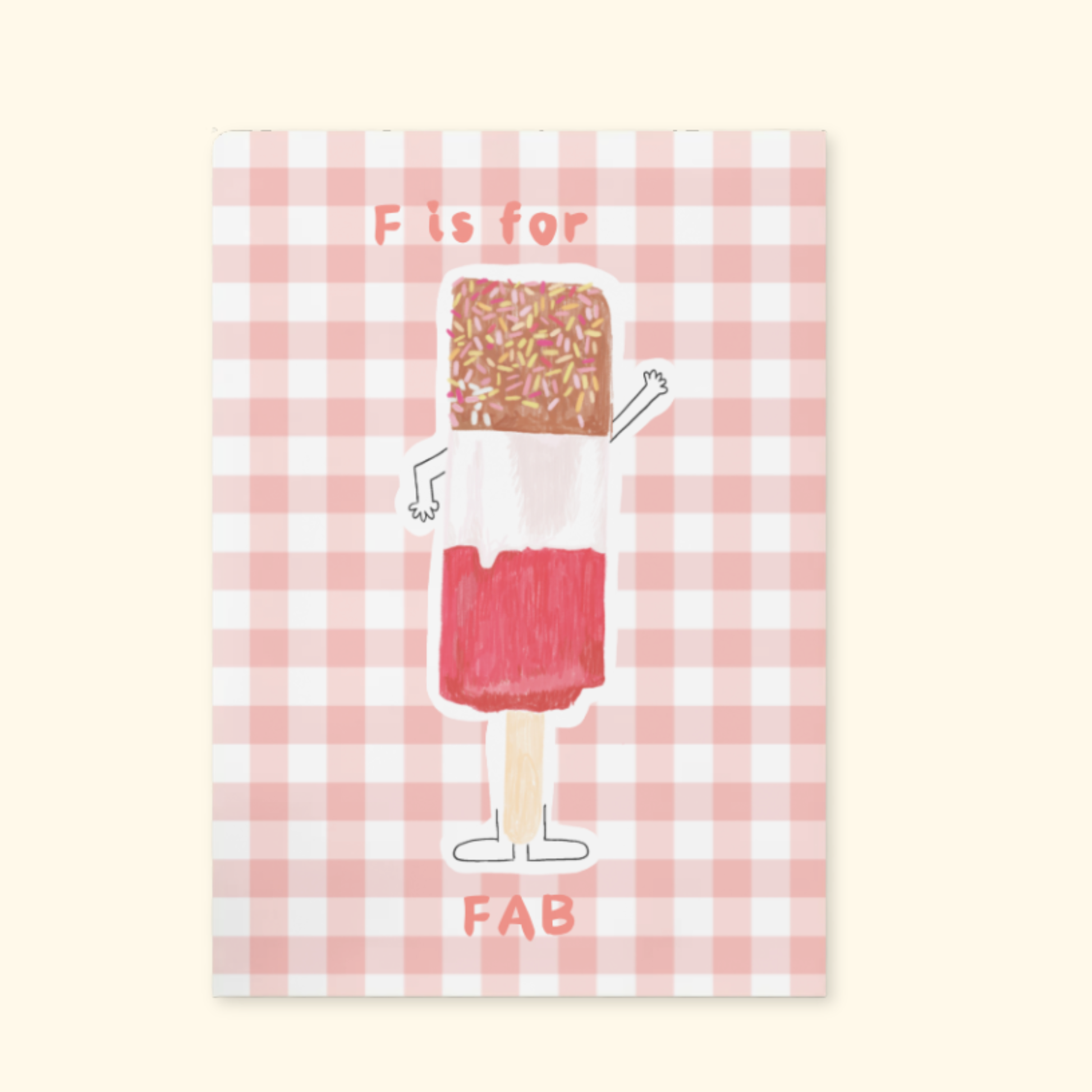 F is for Fab framed mockup