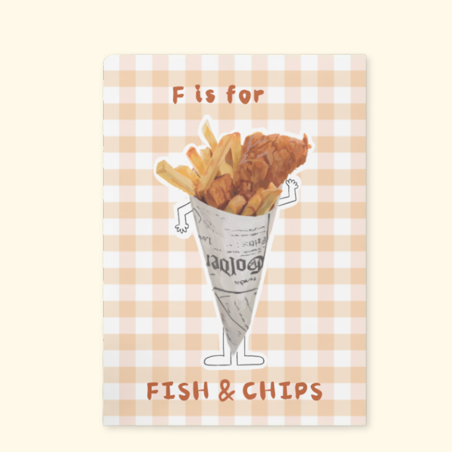F is for Fish & Chips framed mockup