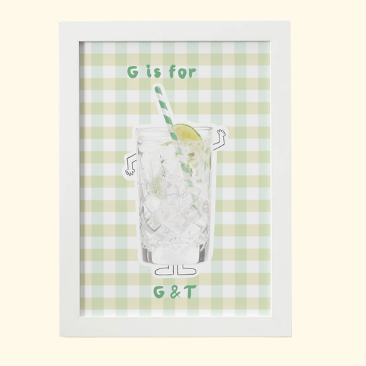 G is for G&T framed mockup