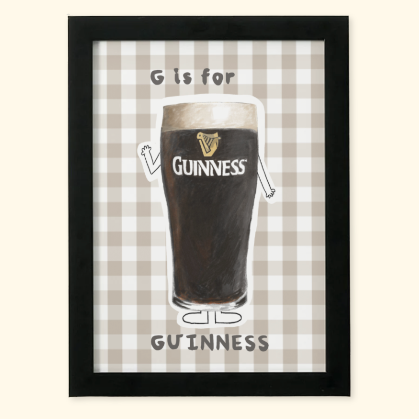 G is for Guinness mockup