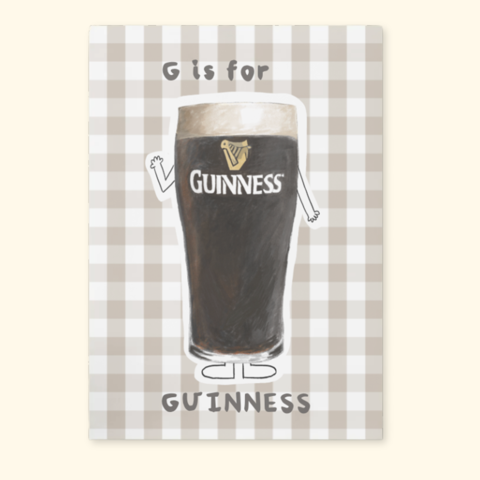G is for Guinness framed mockup