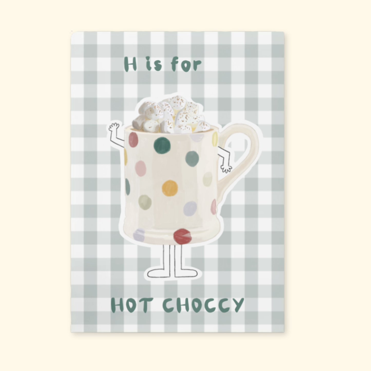 H is for Hot Chocolate mockup