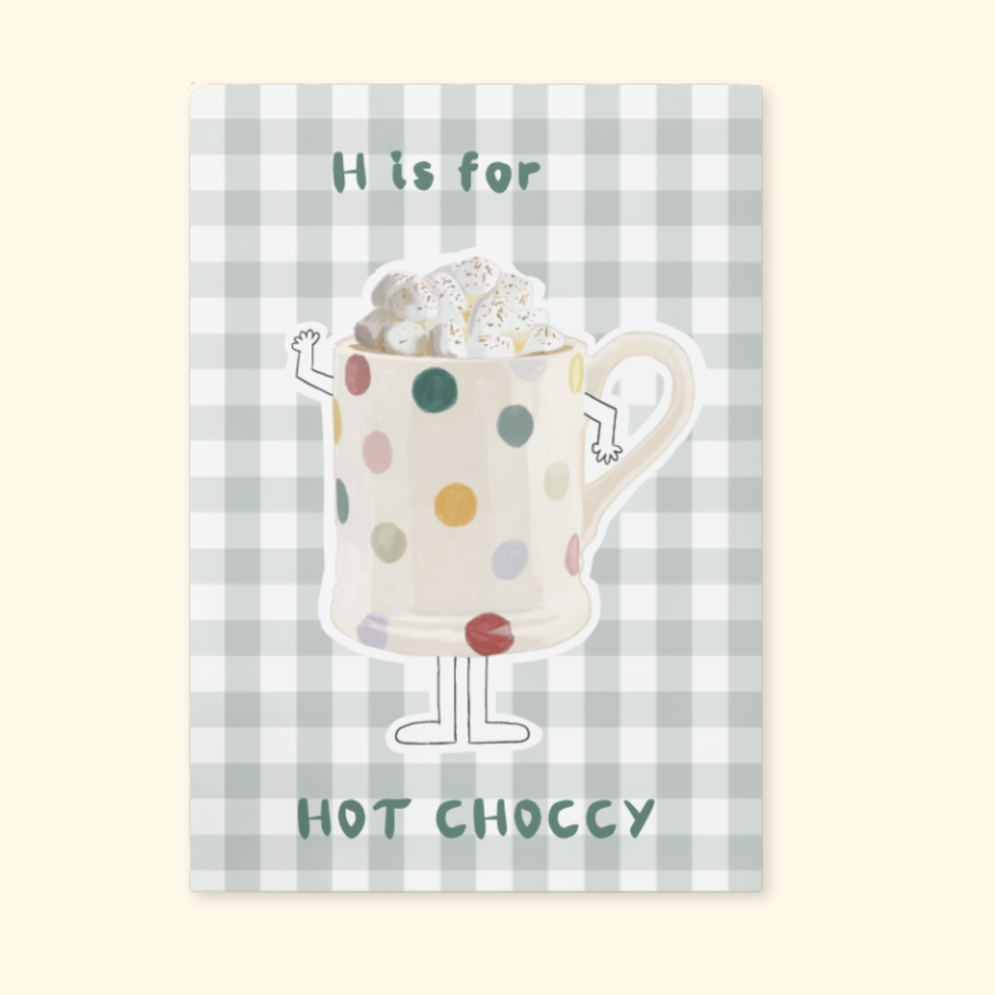 H is for Hot Chocolate mockup