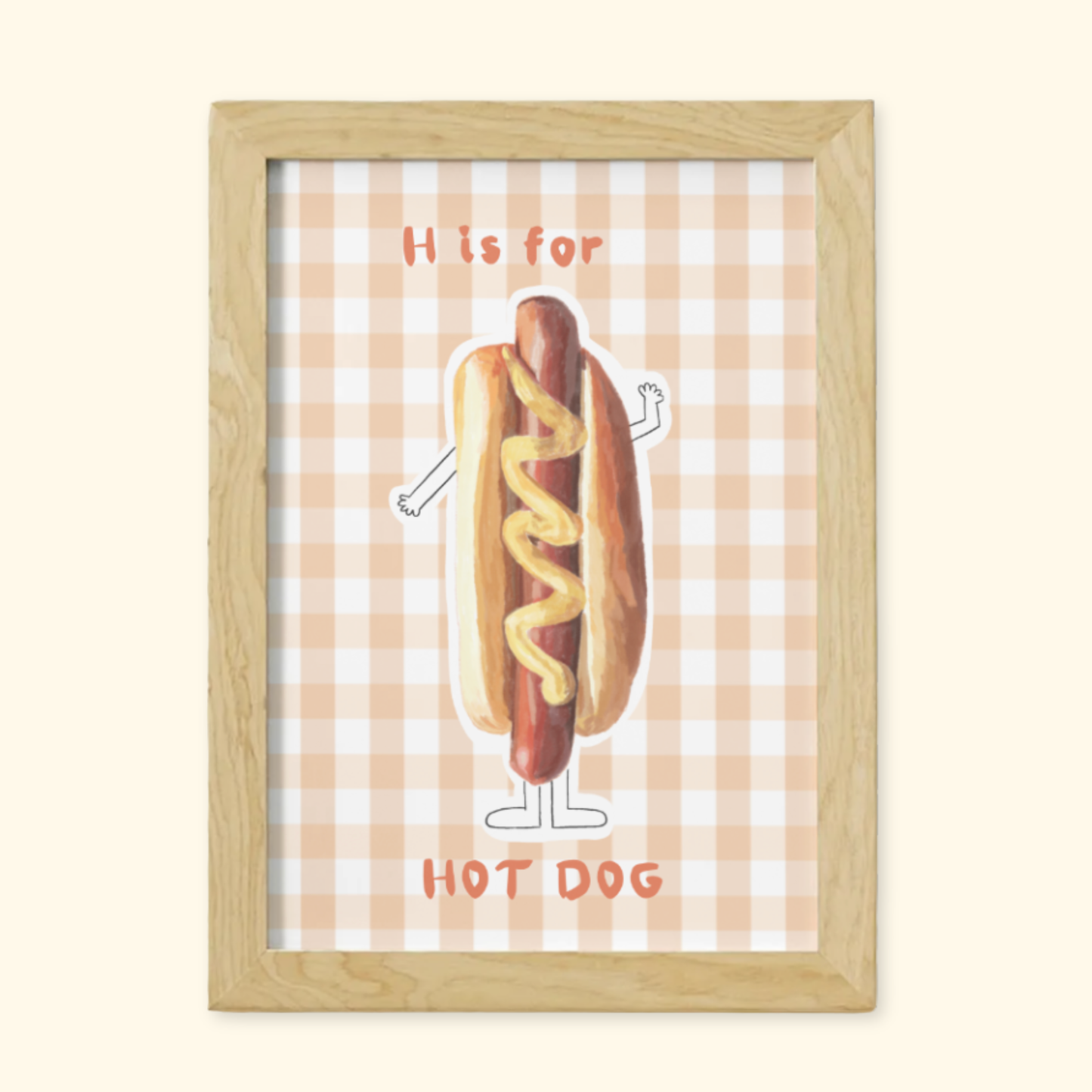 H is for Hot Dog mockup