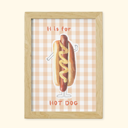 H is for Hot Dog mockup