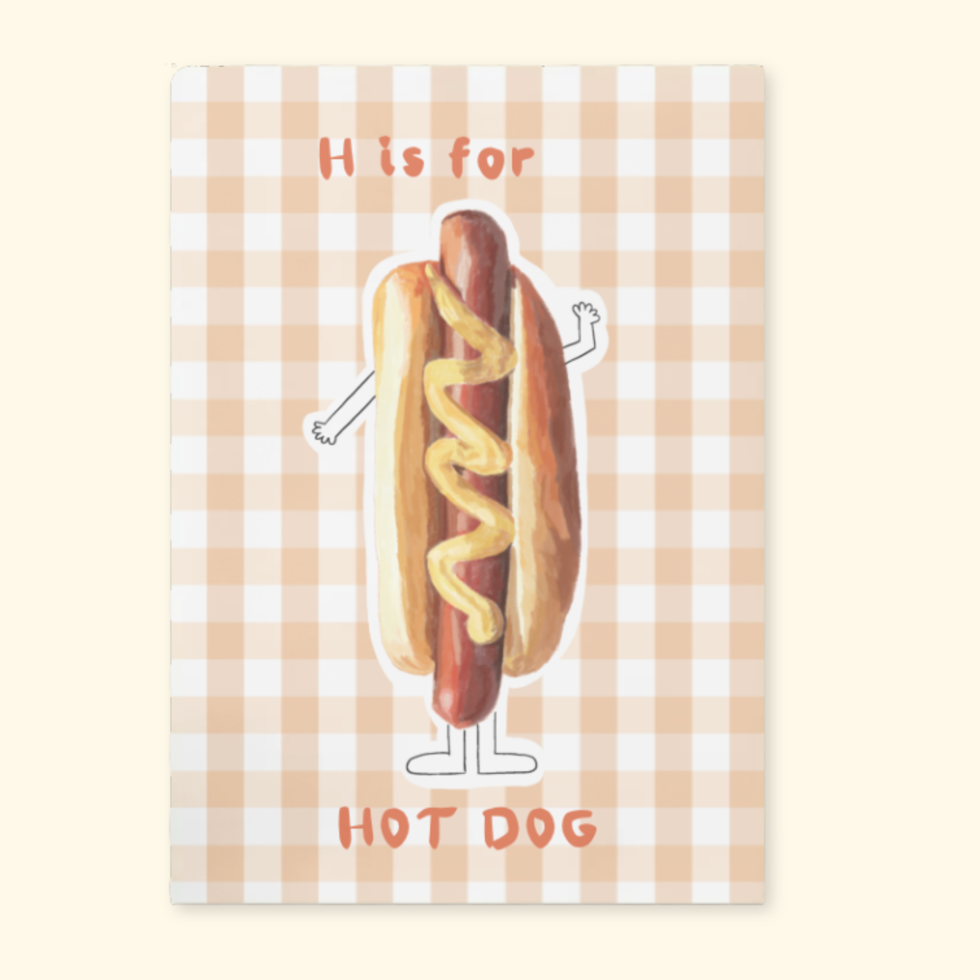 H is for Hot Dog framed mockup
