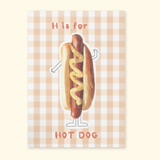 H is for Hot Dog framed mockup