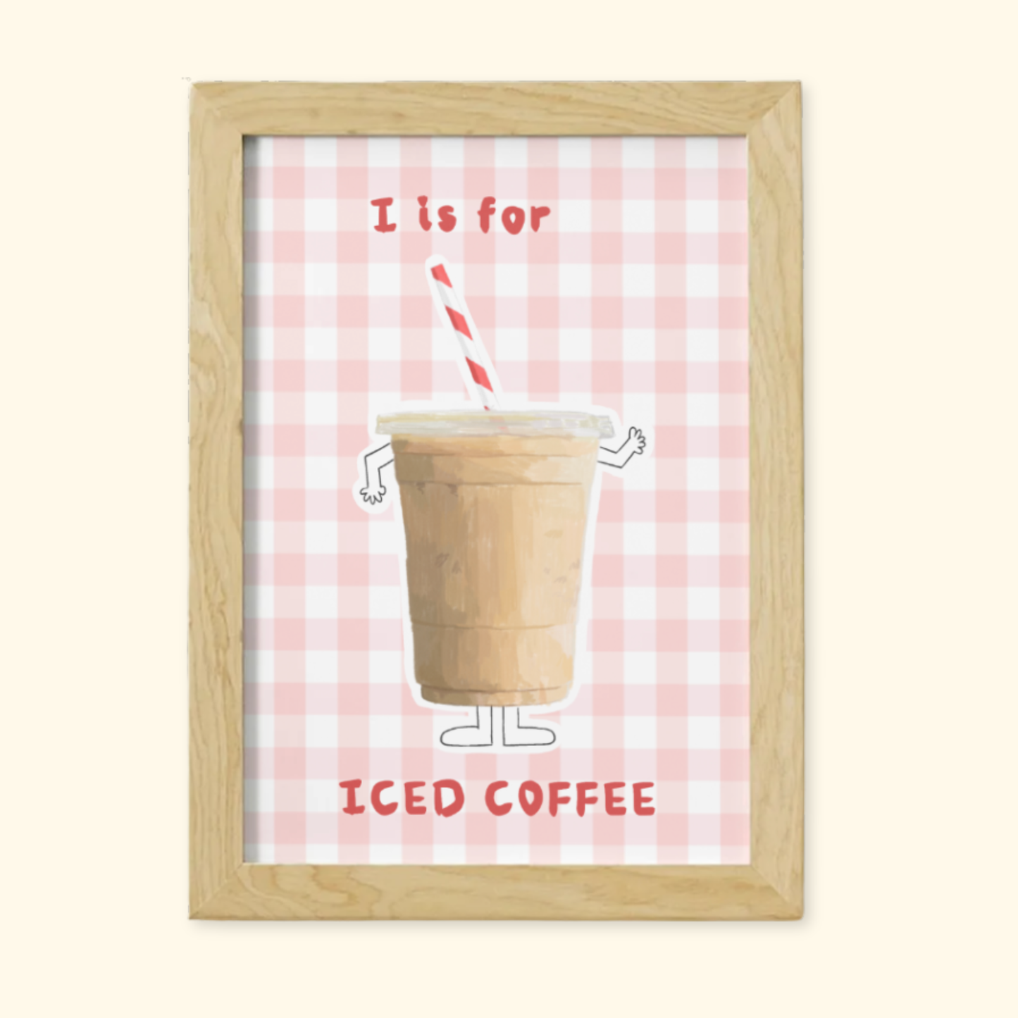 I is for Iced Coffee mockup