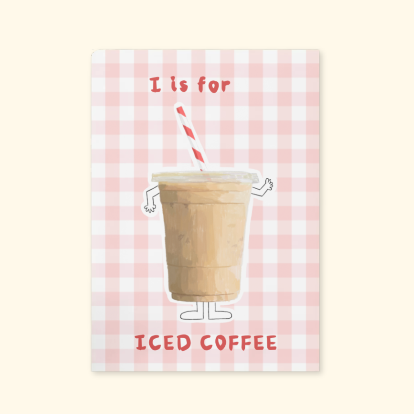 I is for Iced Coffee framed mockup