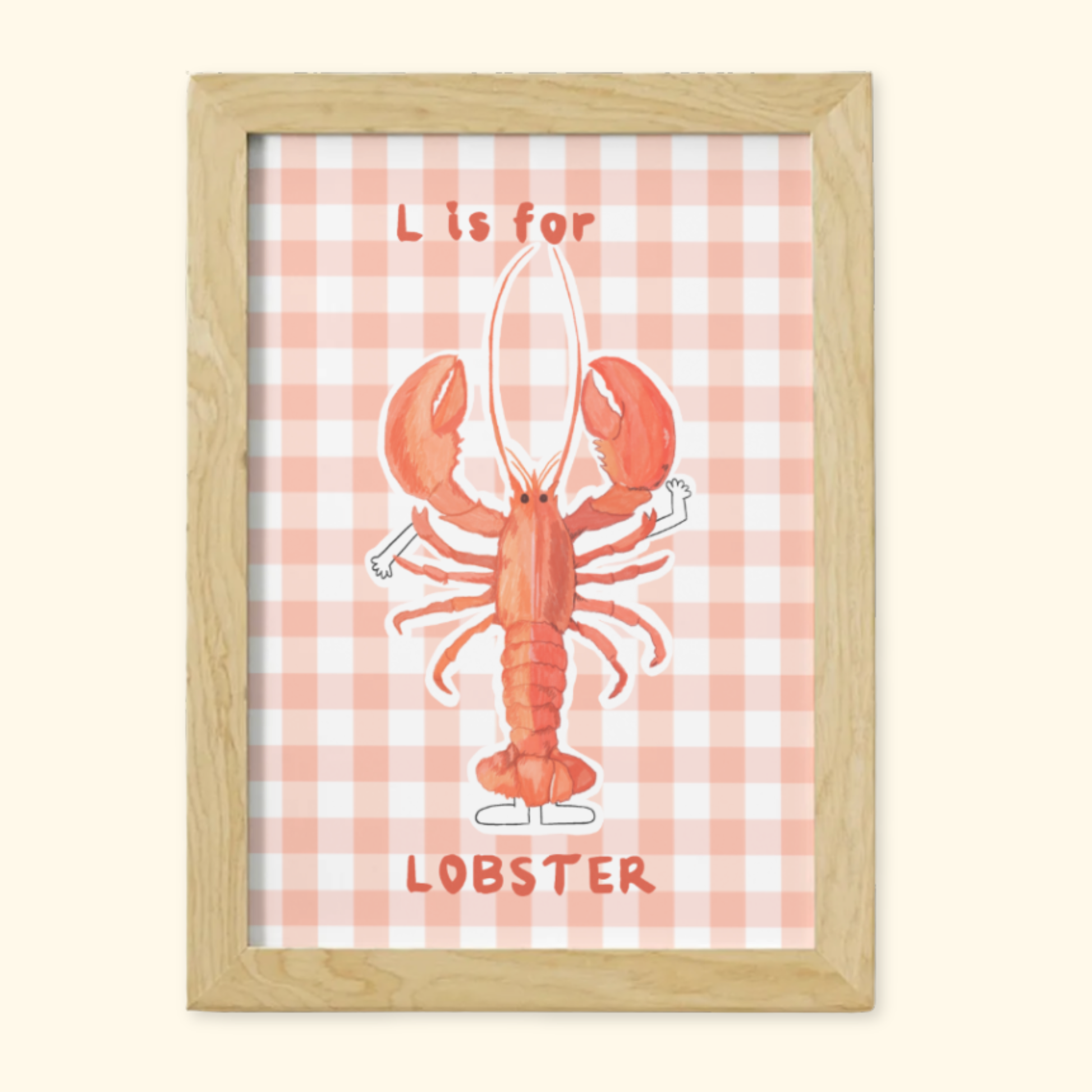 L is for Lobster mockup