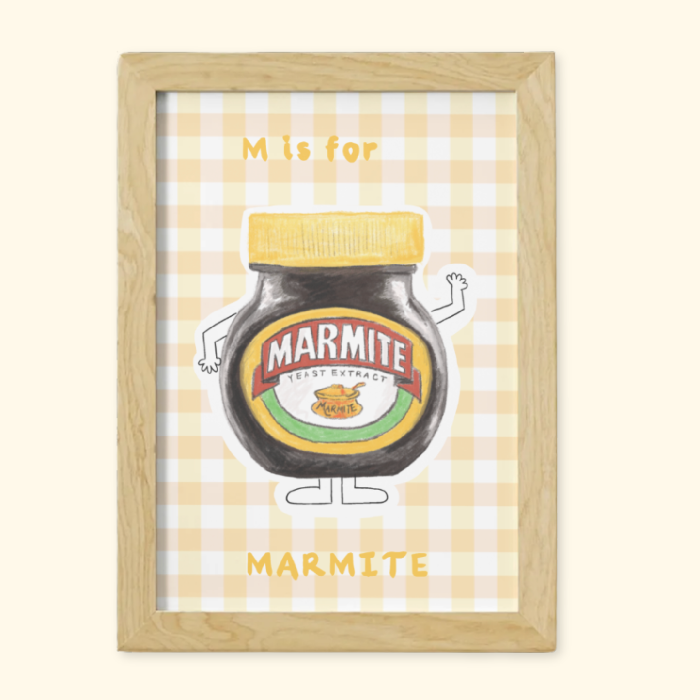 M is for Marmite framed mockup