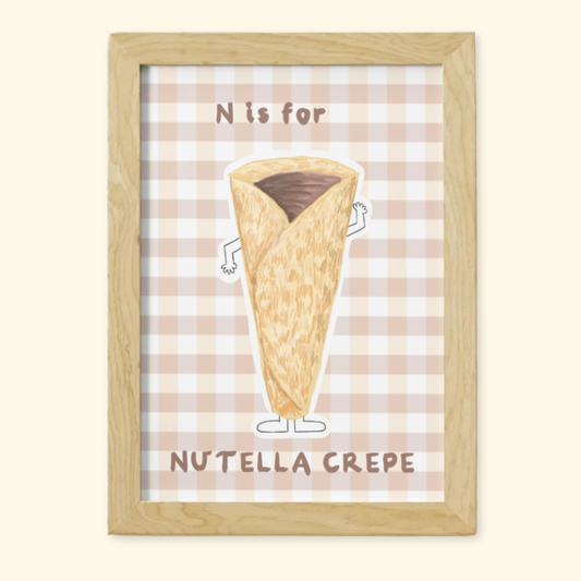 N is for Nutella Crepe framed mockup