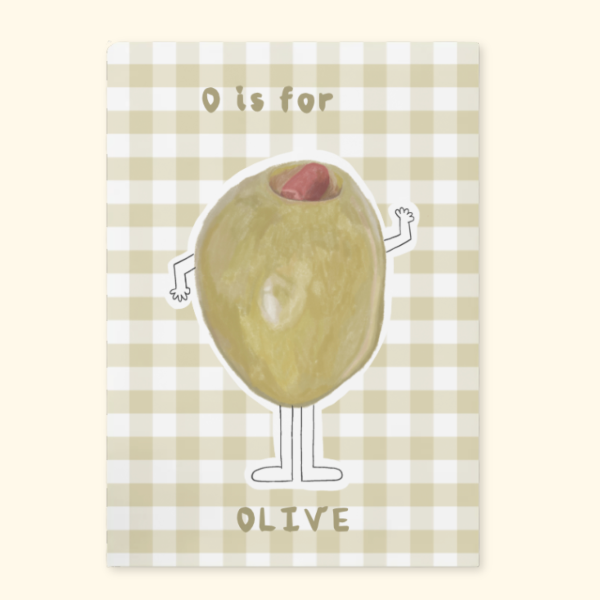 O is for Olive framed mockup