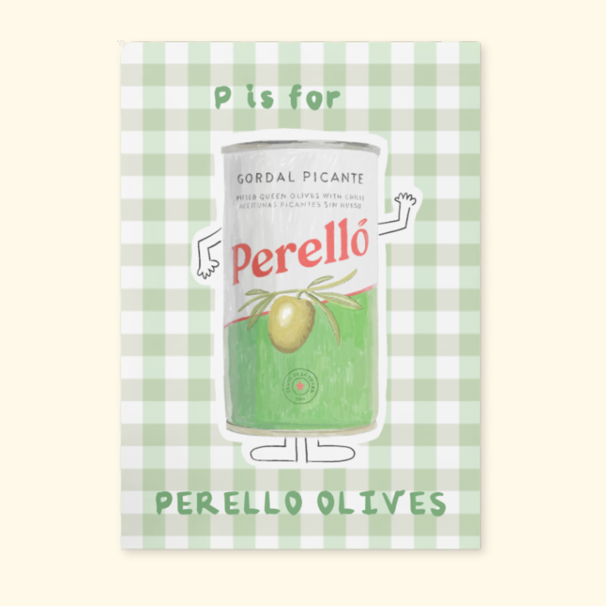 P is for Perello Olives framed mockup