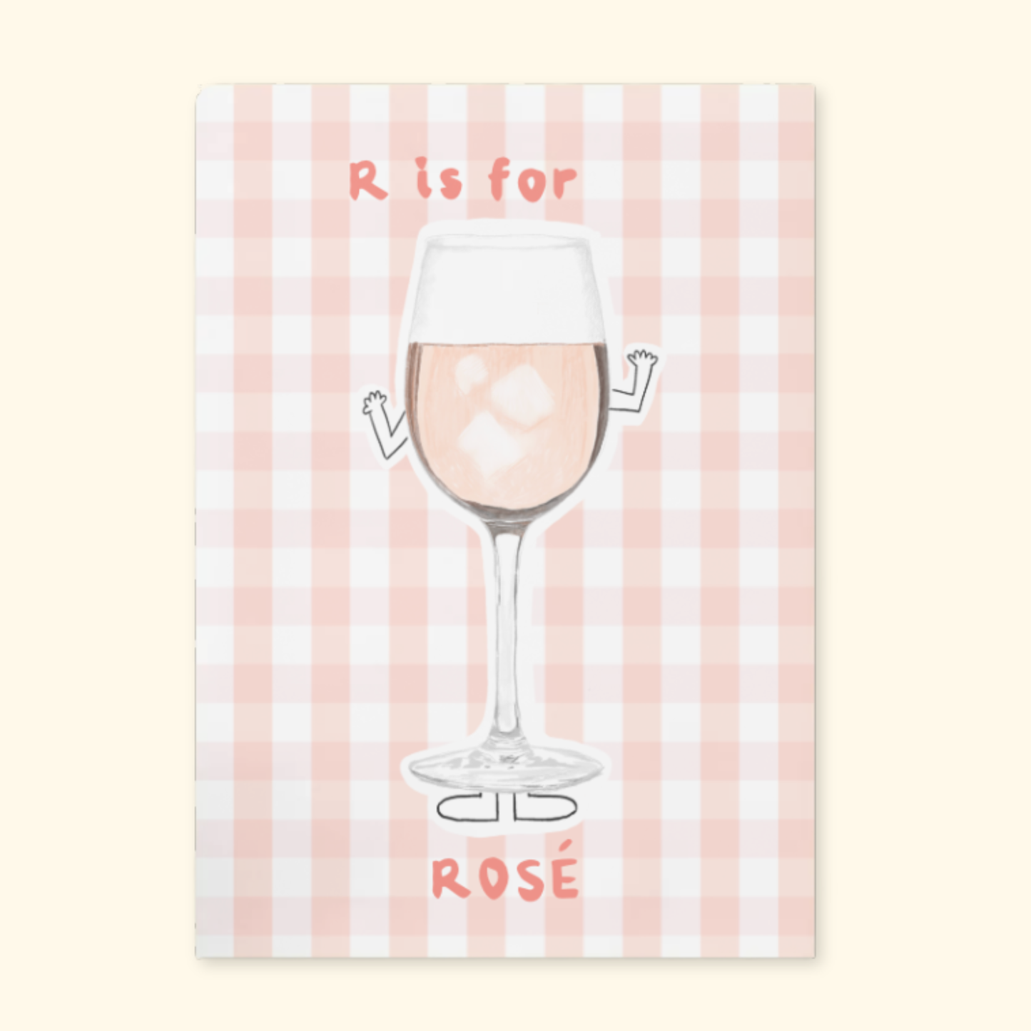R is for Rosé framed mockup