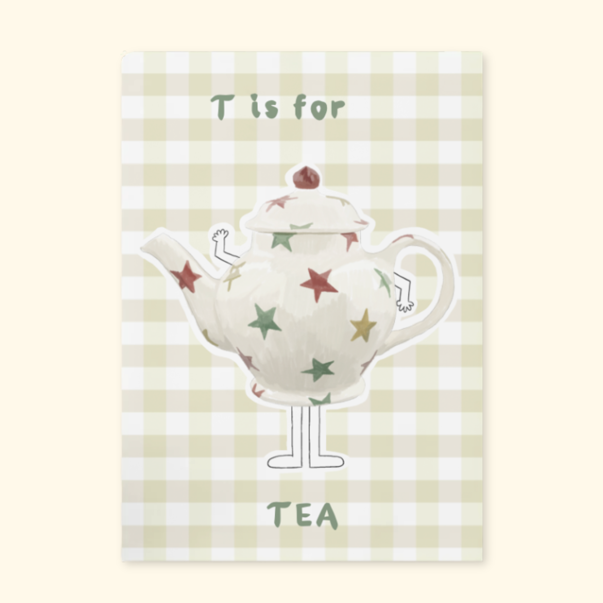 T is for Tea framed mockup