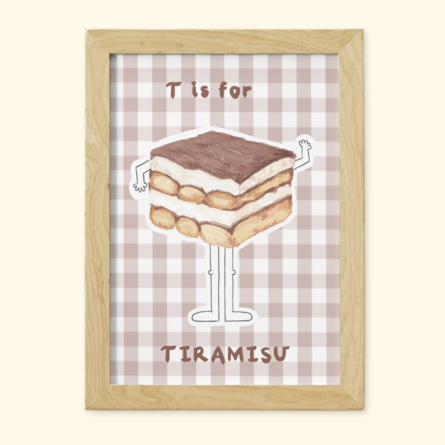 T is for Tiramisu mockup