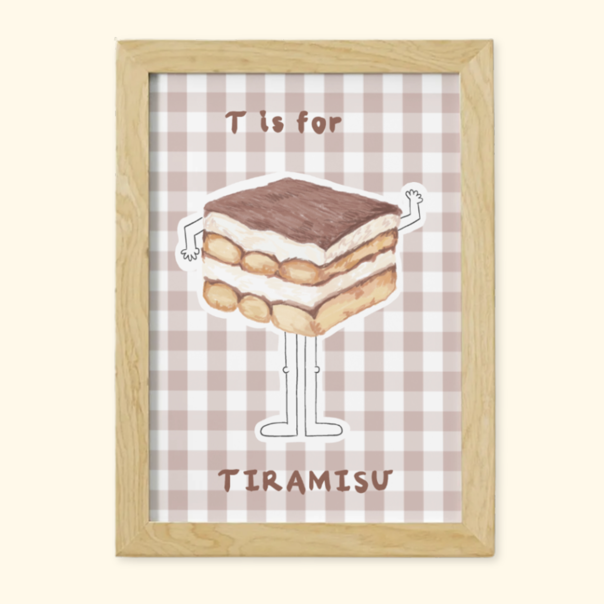 T is for Tiramisu mockup