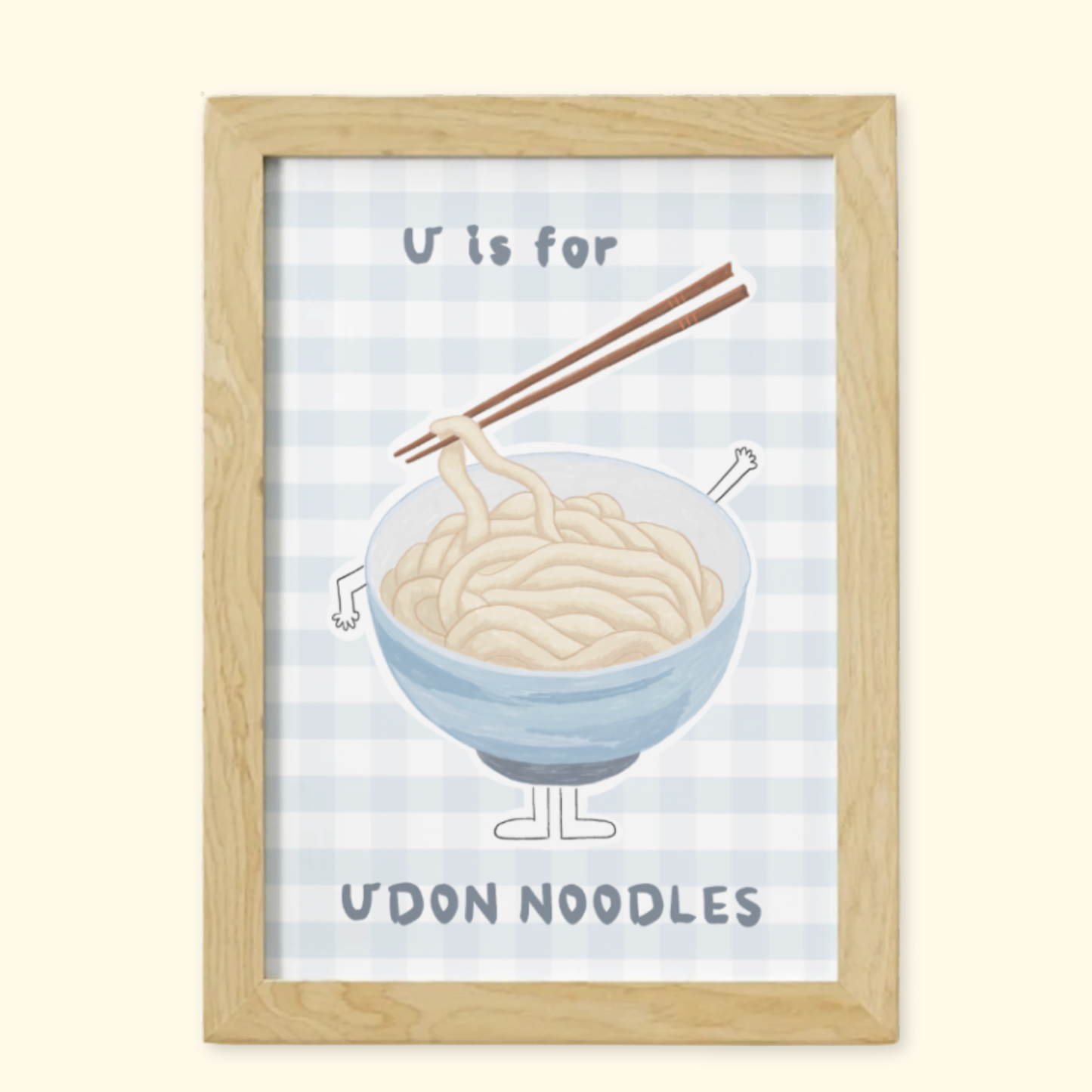 U is for Udon Noodles mockup