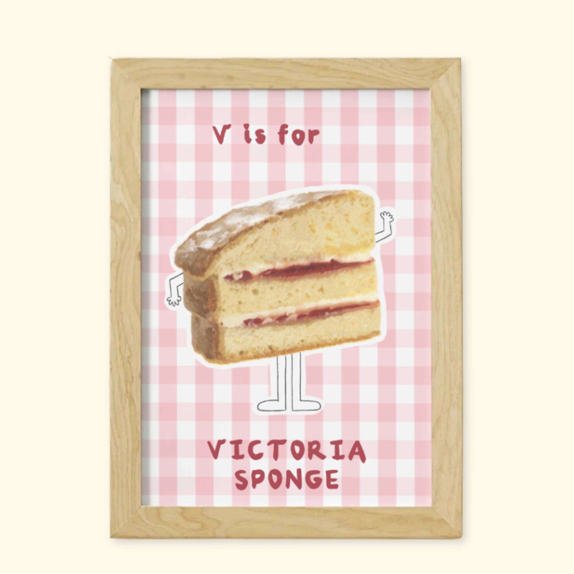 V is for Victoria Sponge mockup