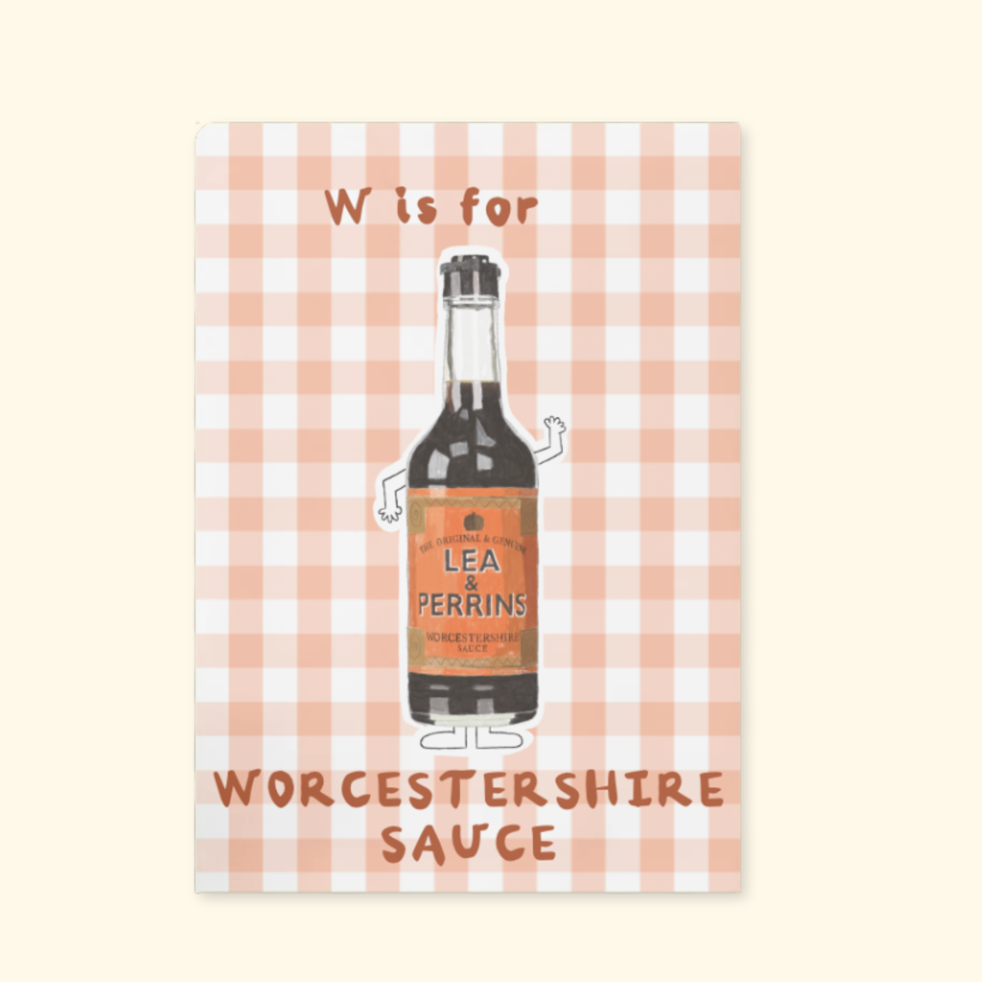 W is for Worcestershire Sauce mockup