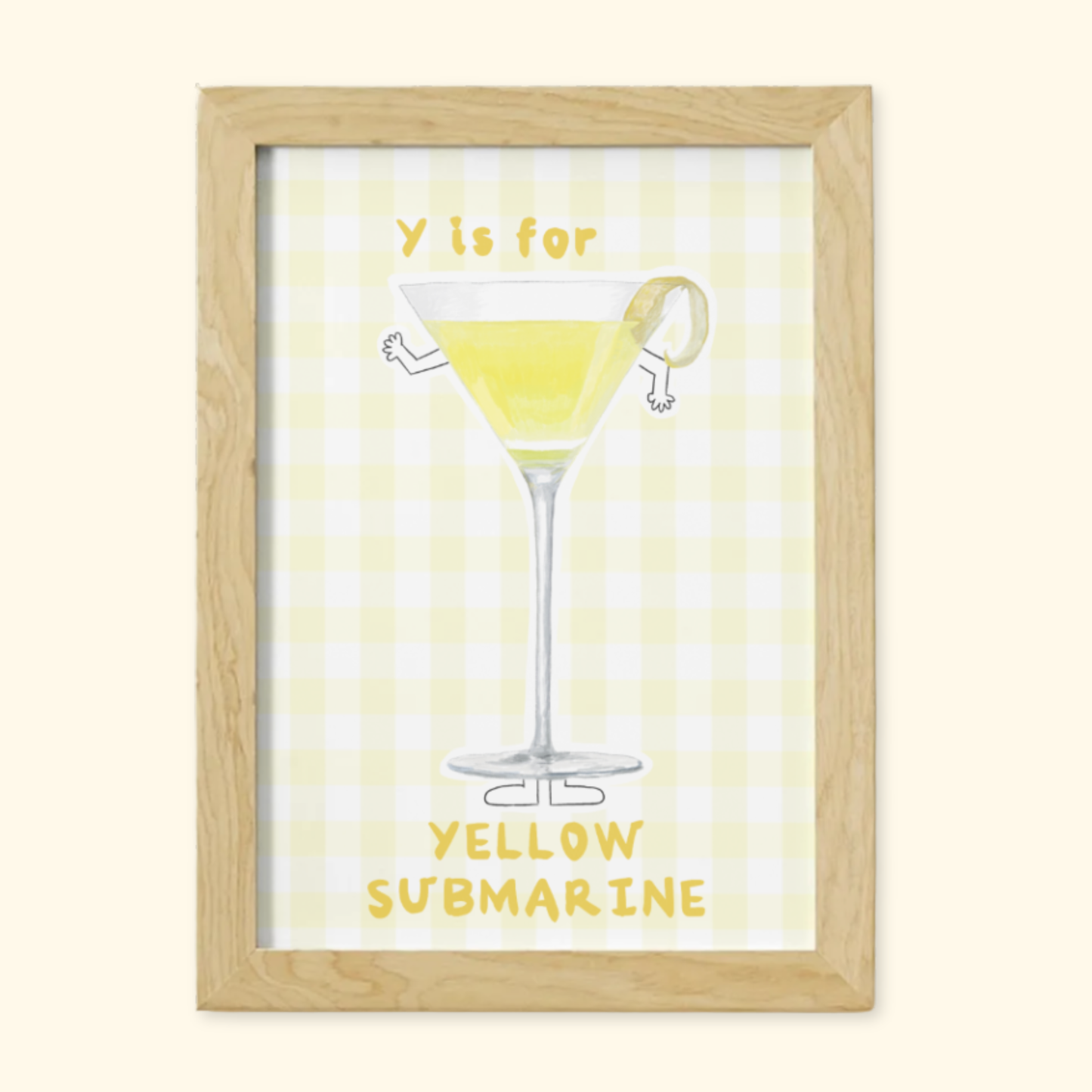 Y is for Yellow Submarine framed mockup
