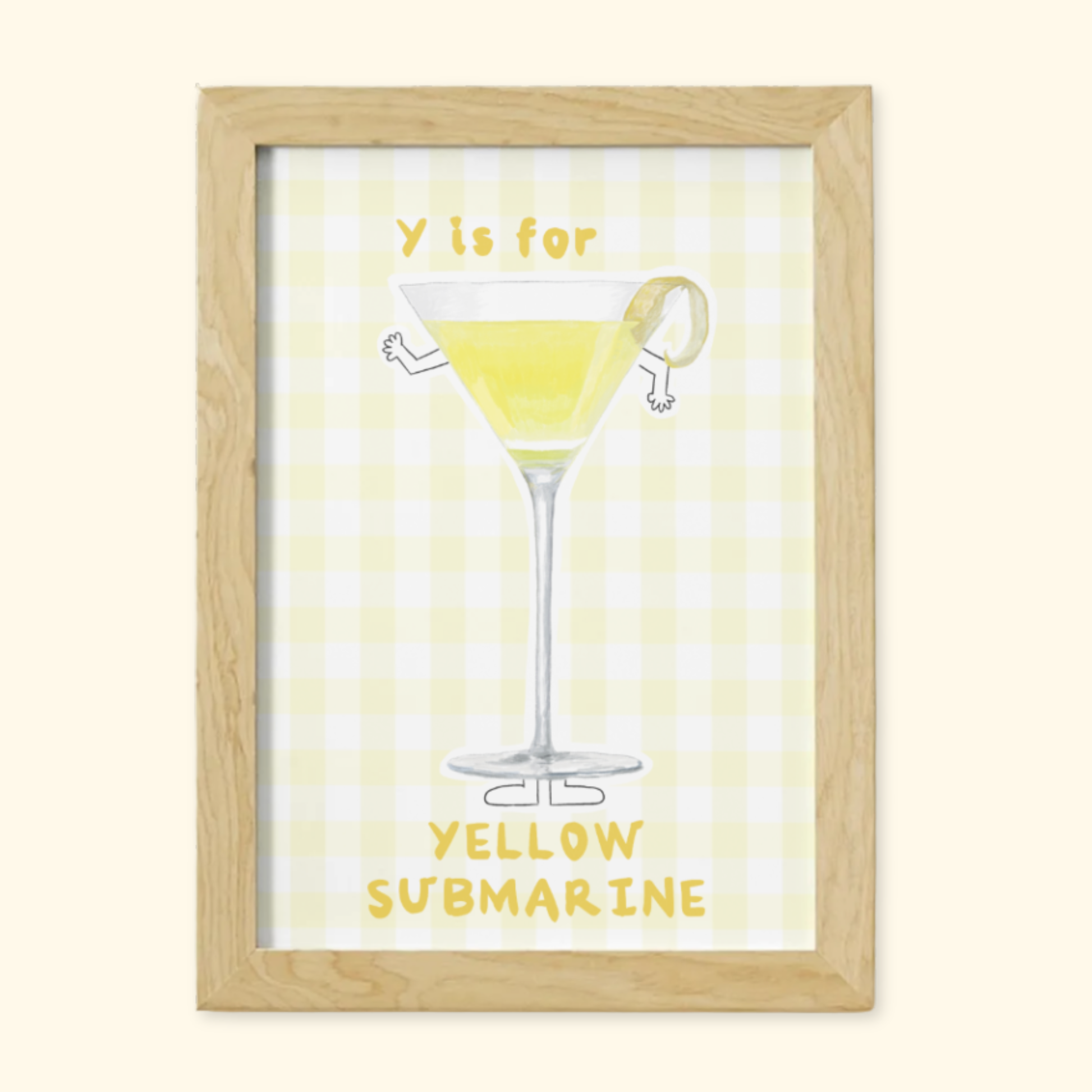 Y is for Yellow Submarine framed mockup
