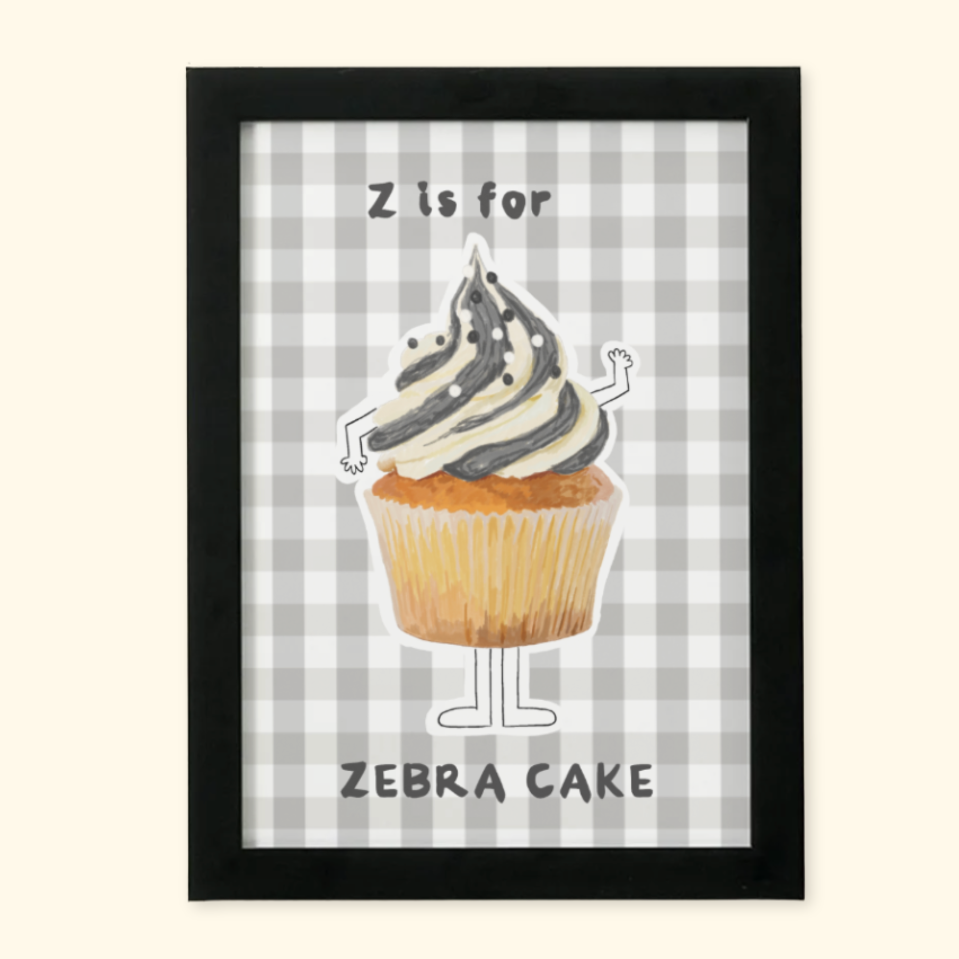Z is for Zebra Cake mockup