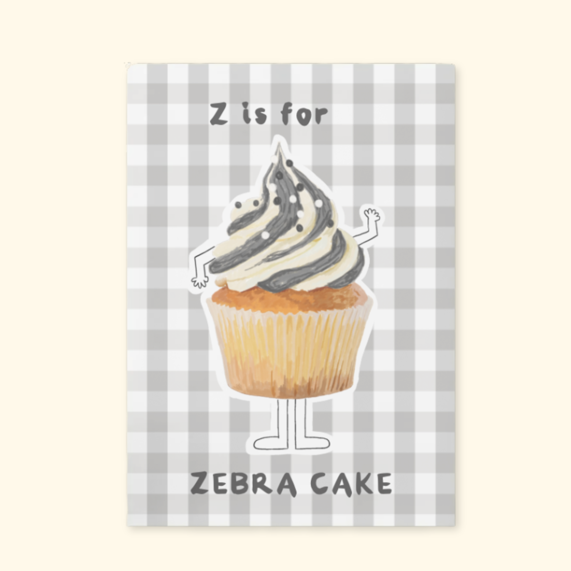 Z is for Zebra Cake framed mockup