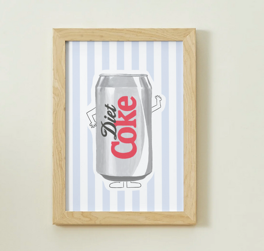Blue Diet Coke Print