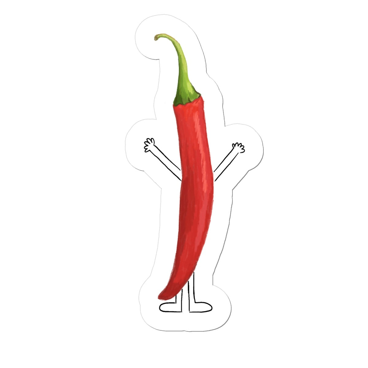 Red Long Chilli Sticker – Maisie's Munch