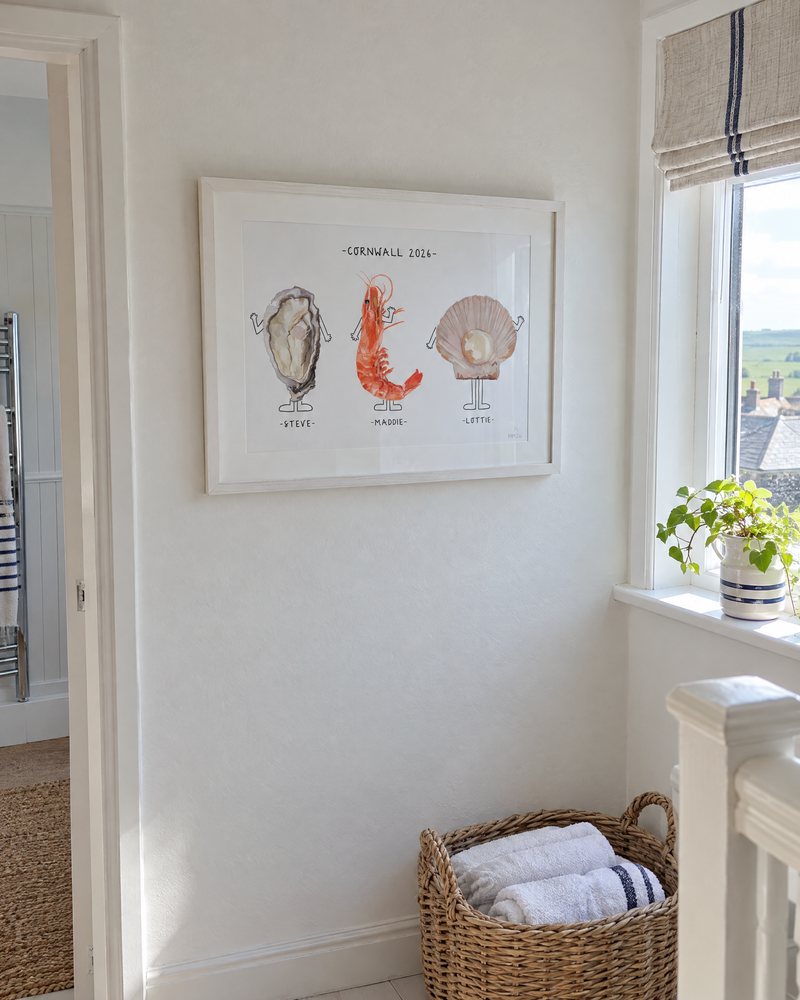 Framed Munch for Three print on an upstairs landing